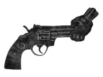 THE (HAND) KNOTTED GUN (CHARCOAL EDIT) - Handmade silk rug by HENZEL STUDIO - view 2